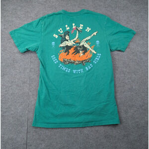 Sullen Art Collective Graphic Shirt Mens Large Witch Tattoo Art Cauldron Girl